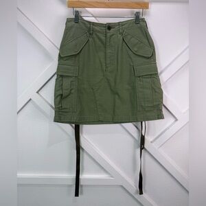 Junya Watanabe Comme des Garçons Cargo Mini Skirt Green Utility Military Small